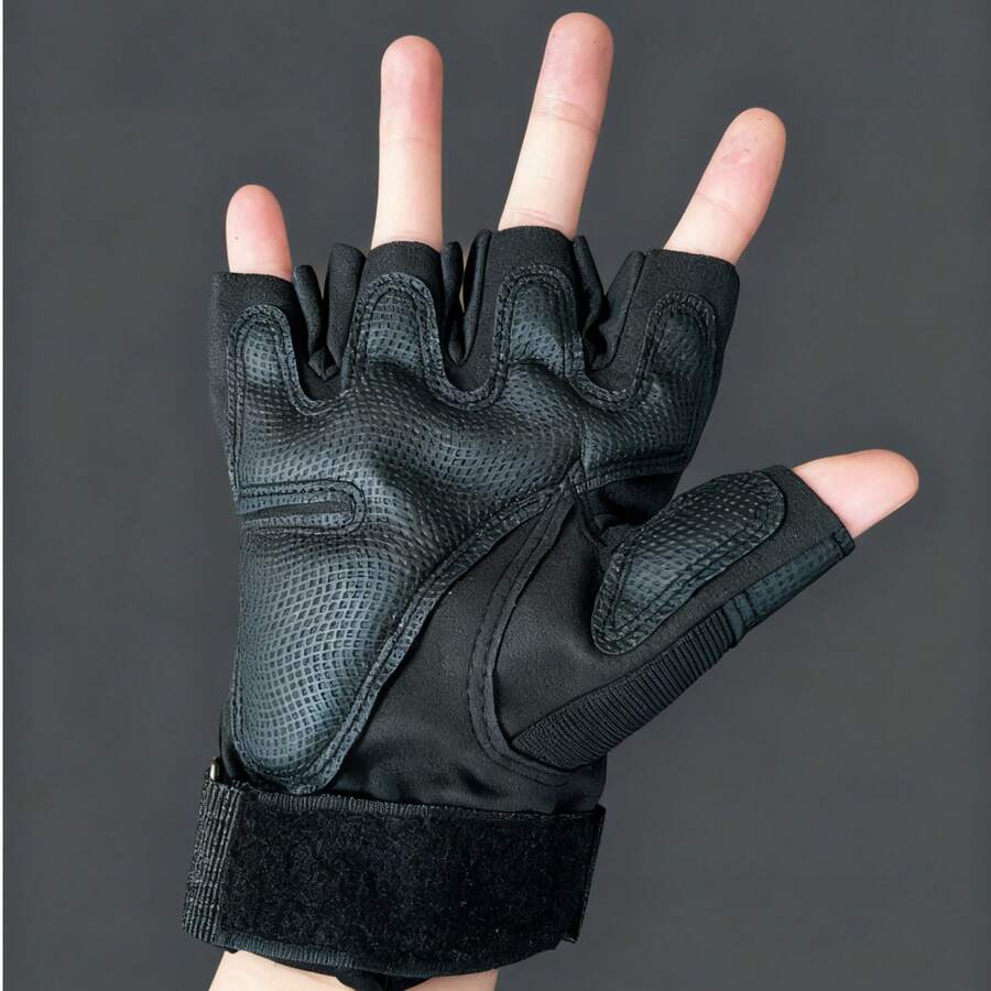 1 Pair Fingerless Tactical Gloves, Anti-Slip For Men & Women, Outdoor Cycling, Riding, Sports, Climbing, Fitness, Fighting Training