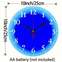 A Klein Blue Themed Wall Clock, A Silent Wall Clock With A Festive Atmosphere, With Easy-To-Read Numbers, Suitable Wall Decoration In Living Rooms, Gardens, Kitchens, Bedrooms And Offices, 10*10In - 10x10in - View 4