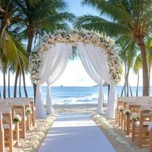 1pc Wedding Arch Drape Tulle Fabric White Sheer Curtain Tulle Backdrop For Wedding Ceremony Birthday Party Backdrop Ceiling Decoration