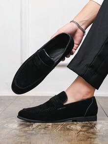 New Men's Loafers, Casual Fashion Moccasins, Comfortable Slip-On Shoes, Breathable Soft Sole Driving Shoes, Business Formal Suede Leather Shoes, Daily Commute Shoes, Fashionable Designer Men's Slip-On Leather Loafers Chic Autumn