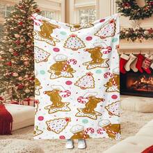 1 pièce Couverture thème Halloween, avec motif imprimé de citrouille et fantôme de dessin animé, en tissu flanelle doux avec fonction de chaleur, couverture pratique pour la chambre, le salon, la décoration d'Halloween, la fête à thème d'horreur