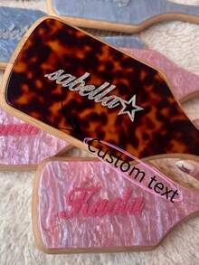 1pc Customized Personalized Hair Salon Tool Air Cushion Comb, Bridesmaid Gift, Name Engraved Hair Brush, Massage Brush, Customized Name Air Cushion Comb, Hair Styling Brush, Personalized Gift, Birthday Gift, Party Gift, Anniversary Gift, Unique Customized Gift - Multicolor - View 3