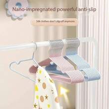 10 Stücke schwere, rutschfeste, metallbeschichtete Kleiderbügel - platzsparende Mehrzweck-Kleiderbügel, geeignet für Zuhause und Kleiderschrank-Organisation