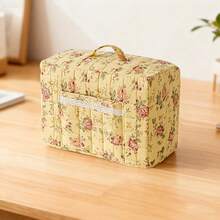 Multipurpose Sewing Bag Floral Tool Bag Large Capacity Sewing Bag Organizer Portable Totes For Home Use - Yellow - View 2