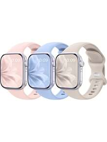 3 件套表带,硅胶表带适合 38/40/41/42/44/45/49 毫米 Ultra/SE/8/7/6/5/4/3/2/1,男女通用时尚 - 彩色 - 查看 6