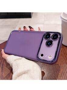 奢华闪光镜头贴膜全摄像头保护手机壳,适用于 17 Pro Max、17 Pro、17 Air、16、15、14、13、12 Pro Max、16 Plus、11,柔软硅胶防震边框保护套 - 紫色 - 查看 5