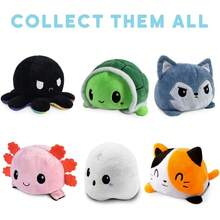 Reversible Plushie - Orange - Cute Sensory Fidget Stuffed Animals That Show Your MoodToy Party Gifts - 紮染 - 查看 9