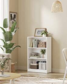 Bücherregal Standregal Raumteilerregal, Höhe 93cm - Weiss - Übersicht 1