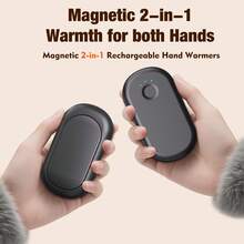 2 Packs Rechargeable Hand Warmers , Fast Heating, 3 Adjustable Modes, Portable Magnetic Electric Hand Warmer For 6 Hours Of Warmth, Dual-Sided Pocket Heating – Perfect For Outdoor Activities And Winter Gifts To Women & Men