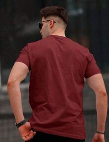 Milano Men's T-Shirt - Maroon - View 2