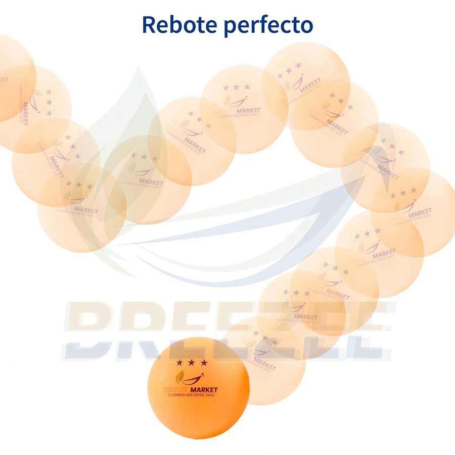 BREEZEE MARKET Set De Pelotas de Pong, Tenis De Mesa, Tamaño Profesional 60 Piezas 5 Estrellas 40 mm, Alto Rendimiento Y Tecnología en Rebote Óptimo, Calidad y Durabilidad - Naranja - Ver 1