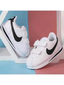 Nike CORTEZ嬰童魔鬼氈阿甘鞋兒童鞋男童女童寶寶小白鞋輕便休閒運動鞋 - 白色 - 查看 1