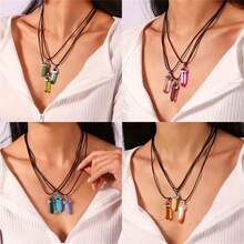10/40/Pcs Multi-Color Pendant Set - Black Necklace Chain - Jewelry Gift Set (20 Pendants + 20 Chains) - Suitable For Women And Girls - Perfect For DIY Jewelry Making And Fashion Accessories - Ideal Gift For Birthday And Holidays