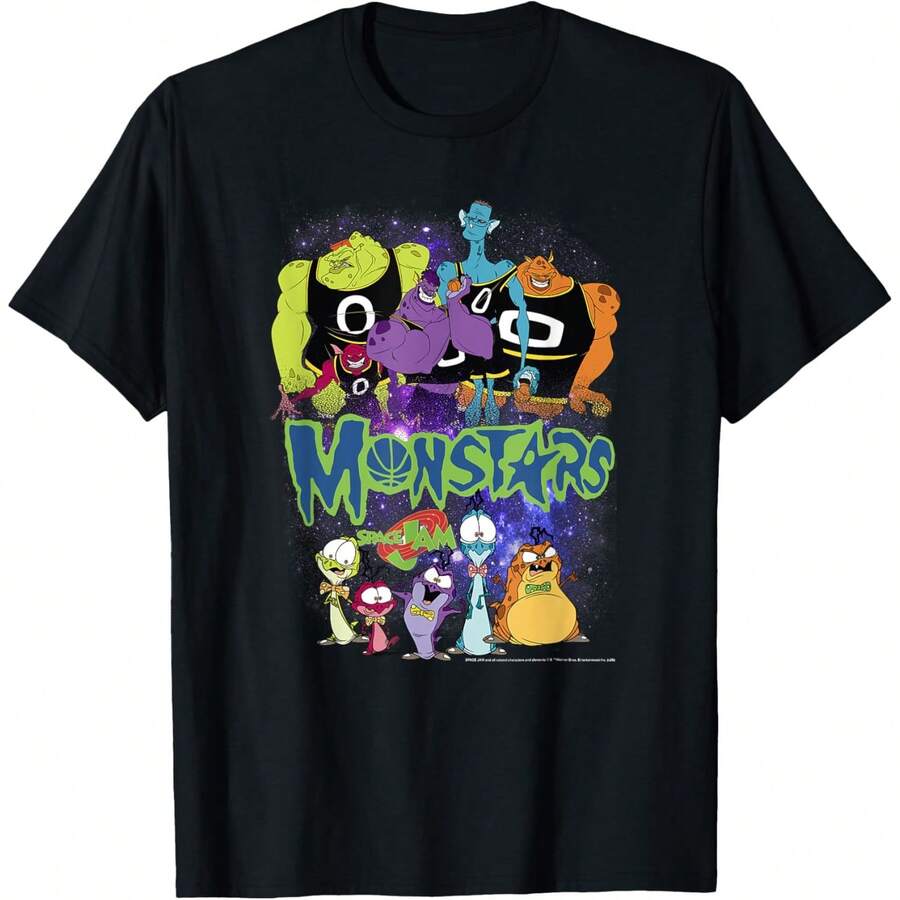 Spaces Jams Classic Monstars In Space T-Shirt - 黑色 - 查看 1