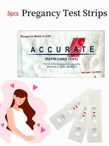 5/10 piezas Tiras de prueba de embarazo desechables, Bolígrafo de prueba de embarazo de alta precisión para preparación del embarazo