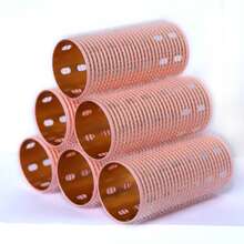 Jamshore 6 pezzi/set Bigodini termici in alluminio con setole rosa e nucleo dorato, autoadesivi, riscaldamento rapido, ricci magici senza calore, 90 mm, essenziali da viaggio, acconciatura, parrucchiere, capelli ricci, bigodini, arricciacapelli, ricci senza calore, bigodini per capelli, strumenti per capelli ricci, accessori per parrucchiere, barbiere, attrezzature per parrucchiere