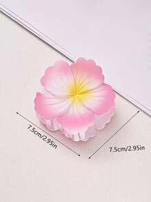 1pc Floral Shaped Hair Clip, Ombre Gradient Hair Accessory, Durable Plastic, Sweet & Cute Women's Beach Holiday Accessory, Suitable For Outings And Festivals Elegant Claw Clip Winter Hair Clutch