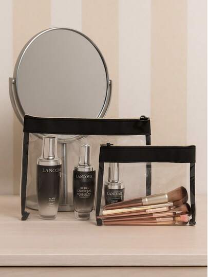 Taschen für Frauen, Urlaubsutensilien, Urlaubszubehör, Arbeitstasche, Kulturtasche, Kosmetiktasche, Reiseaccessoires. Transparente wasserdichte wiederverwendbare Tasche, Reise-Kulturtaschenmäppchen, kleine und große Größen. Strapazierfähiges TPU-Material, klares Design, staubdichter Reißverschluss. Perfekt für Reisen, Zuhause, Gym, Outdoor, Schwimmen, Büro, Campus und täglichen Gebrauch.