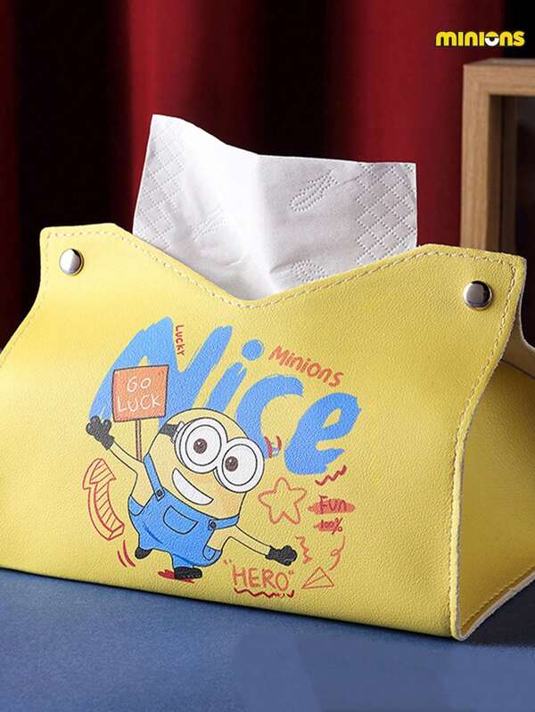 Minions 1pc Minions Creative Desktop Tissue Box, Funny Office Personalized Napkin Holder For Living Room, Bedroom, Dining Room