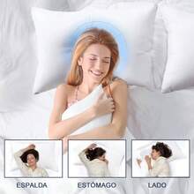 Almohadas 2 Pack, Almohada Standard Confort y Suavidad, Hipoalergnica y Lavable, 40x 60 Standard - Estándar - Ver 4