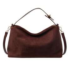 ‌Luxury Milk Chocolate Suede Hobo Bag - Buttery Soft, Cloud-Lightweight & Anti-Scratch, Your Essential Day-To-Night Companion For Work & Travel