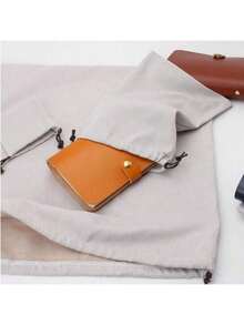 Drawstring Dust Bag, French Herringbone Pattern, Handmade DIY Travel Clothes Storage Pouch - Multicolor - View 4