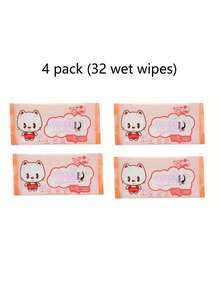 256 Stücke Super Mini Cartoon Muster Feuchttücher Kleine Packung, tragbare Feuchttücher für die tägliche Reinigung