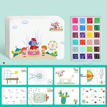 Libro de pintura con dedos de mayor , tinta para pintura con huellas dactilares, almohadilla de tinta para tarjetas de pintura, colorear, pequeño regalo para fiestas, pequeño regalo de Navidad