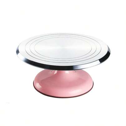 10-Inch Aluminum Alloy Cake Decorating Turntable, Rotating Icing Smoothing Stand, Baking Piping Table, High Precision Bearing Quiet Smooth