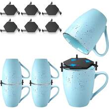 Apilables para Tazas de Café Organizador, organizador de gabinete y despensa, dispositivo apilable expandible para tazas de té y café, ahorro de espacio (6 Piezas) - 1 - Ver 1