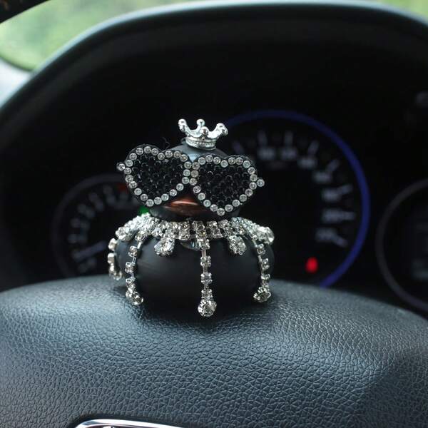 1 set Ornement de voiture design canard, décoration de voiture, essentiel pour les voitures, accessoires automobiles de style mignon, décorations pour motos et vélos