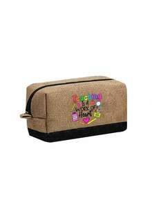 Sac à main avec motif d'enseignant avec bandoulière et sac à cosmétiques, cadeau de la fête des enseignants, sac fourre-tout de rangement décontracté portable, sac de courses multifonction, sac cadeau personnalisé avec poches latérales, sac de plage avec foulard, sac de rangement de voyage simple, sac à bandoulière, sac à cosmétiques de voyage : idéal pour le maquillage en extérieur ! Cadeau de remise des diplômes - Multicolore - Voir 17