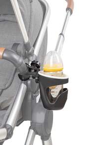 حامل كوب قابل للدوران 360 درجة للعربات، رف زجاجات للعربات، حامل كوب للعربات، مناسب للعربات الأطفال والكراسي المتحركة والدراجات