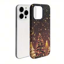 Funda para teléfono 2 en 1 con diseño de árbol, acabado mate esmerilado. Resistente, completa y compatible con phone 17 Pro, 14 y 15. Ideal para fiestas, temporadas y ocasiones especiales. Textura esmerilada, elegante y de alta calidad. Perfecta para entusiastas de la tecnología y dueños de smartphones. - Negro - Ver 4