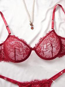 Verführerische luxuriöse orientalische Stil Dessous Set, exquisite Spitzendetails lassen Sie in sexy Dessous erstrahlen, Baddie Look