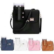 WADY Bolso para, Bolsa de Almacenamiento portátil para Agua al Aire última intervensión con Bolsa, Bolsa Cruzada para Botella Stanle - Negro - Ver 12