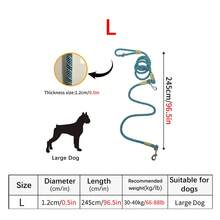 1条夜光尼龙免手持狗绳，多功能肩带/斜挎带，适合小型、中型和大型犬 - 彩色 - 查看 11