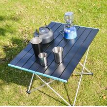 Ultraleichter tragbarer faltbarer Campingtisch, faltbarer Outdoor-Essentisch aus hochfestem Aluminiumlegierung für Garten, Party, Picknick, Grillen