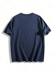 1Pcs 100% Cotton Classic Car And Homies Double Sided Digital Printed T Shirt Stylish Casual Graphic Tee Men's 220g Heavyweight Tee - 藍色 - 查看 2