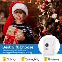 Safe Box Small Safe Small Safety Box,7.1*4.7*3.9inch Money Safe,Lockable Key Money Bank Safe Secure Your Savings Combination And Key Money Bank Safe,Metal Currency Money Box