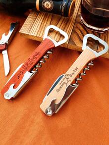 Customized Text/Logo Multi-Function Bottle Opener, Wedding Party Gifts, Engagement/Groomsman/Bridesmaid Gifts, Bachelor Party Gifts, Birthday Gifts, Wooden Carved Gifts, Creative Beverage Bottle Opener Party, Special Gifts For Him/Her, Anniversary Gifts