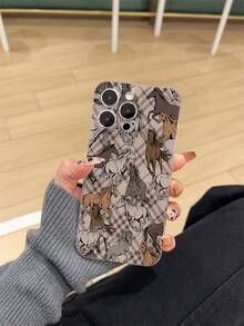 1pc Thick Transparent Anti-Drop UV Painted TPU Phone Case With Galloping Horse Pattern, Suitable For IPhone 17/17 Air/17 Pro/17 Pro Max, 16/16 Plus/16 Pro/16 Pro Max, 15/15 Plus/15 Pro/15 Pro Max, 14/14 Plus/14 Pro/14 Pro Max, 13 MINI/13/13 Pro/13 Pro Max, Galaxy
