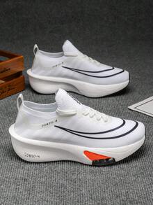 L.S.W.P 男士公路跑鞋，采用碳纤维板技术 - 轻质缓震运动鞋，防滑 TPU/橡胶外底，透气设计，适合马拉松、健身房训练 - 男女通用，适合男士、女士和青少年，四季高性能鞋，健身训练鞋，动态色彩，安全贴合，高效鞋类，积极的生活方式