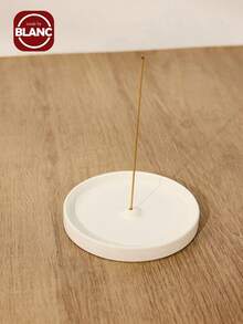 圆形香盘陶瓷香座礼物生日毕业 - 白色 - 查看 2