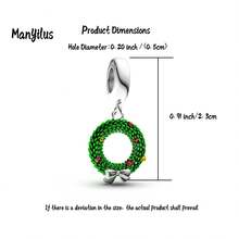 Manyilus Manyilus Original Schmuckanhänger Perlen - Weihnachts-Charm-Kollektion: Weihnachtsgeschenkbox-Charm, Weihnachtsmann-Charm, Weihnachtskranz-Charm, Weihnachtsstrumpf-Charm, Winter-Camping-Charm, Stern & Herz zusammenpassende Charms. Anhänger-Perlen-Charms für Schmuckherstellung, Armband-Anhänger. Geeignet für Armbänder, Armreifen.