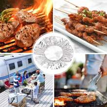 10-60 piezas de cubiertas deón de papel de aluminio reutilizables, grado alimenticio, herramientas de cocina para conservar la frescura y el aislamiento. - 10 unidades - Ver 7