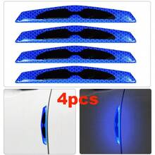 2/4 Pcs Door Cushion Protector With Reflective Sticker-Anti-Scratch And Anti-Collision Vehicle Guard, High-Grade Soft Silicone Door Edge Buffer, Lighted Decorative Sticker For Enhancing Visibility, Very Suitable For Parking, Opening/Closing Or Wall When Colliding, Protect The Door, Edge And Body From Scratches - Multicolor - View 10