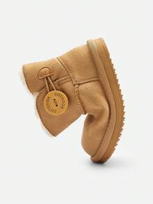 Balabala Kids' Mid-Calf Snow Boots 2025, Thick Fleece-Lined Winter Shoes For Boys & Girls