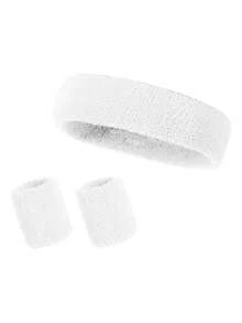 Bộ 3 món băng đeo cổ tay và băng đô thể thao - Bộ băng đeo cổ tay và băng đô unisex, phù hợp cho tập luyện, lễ hội Halloween và các dịp khác, thích hợp cho trang phục mùa hè. - Nhiều màu - Xem 10