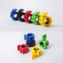 Goreem Par De Abrazaderas para Pesas, Bloqueo De Liberación Rápida, 1 Pulgada De Diámetro, Barras Estándar, Placas De Peso, Clips para Collar, Levantamiento De Pesas, Entrenamiento Físico (Rojo) - Rojo - Ver 7